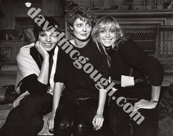 Liza Minelli, Susan Sarandon and Susan George 1982, NY.jpg